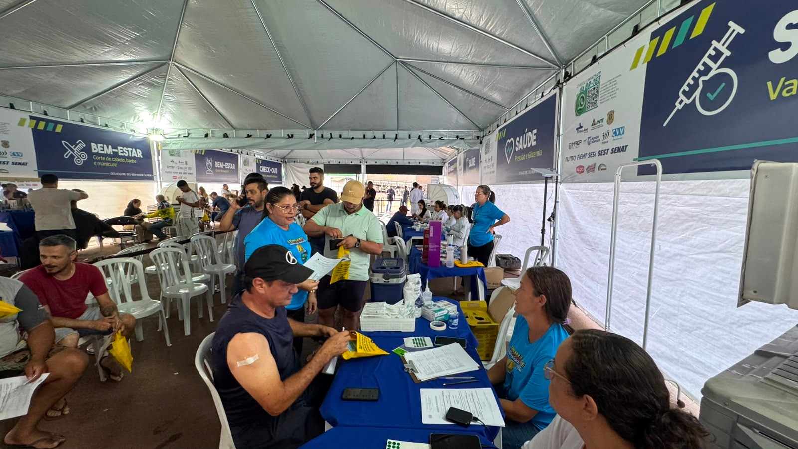 Secretaria de Saúde participa de ação voltada ao bem-estar de trabalhadores do transporte