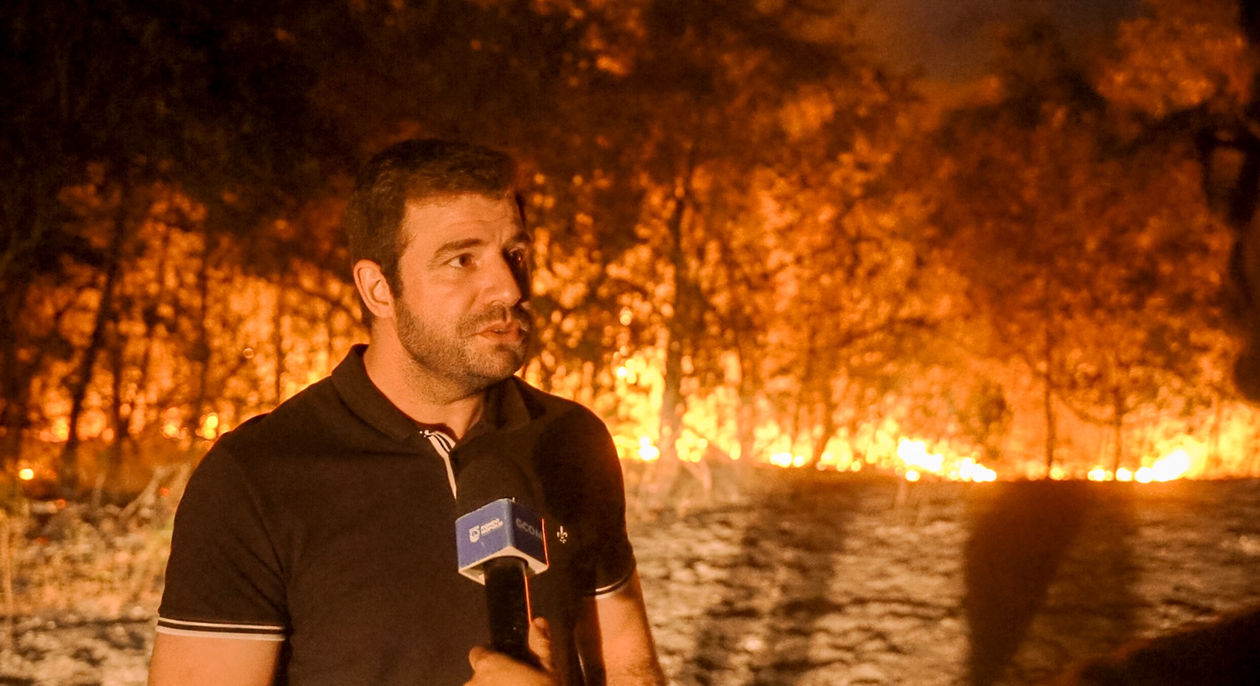 Prefeitura e Corpo de Bombeiros atuam na combate ao fogo no Parque dom Osório Stoffel