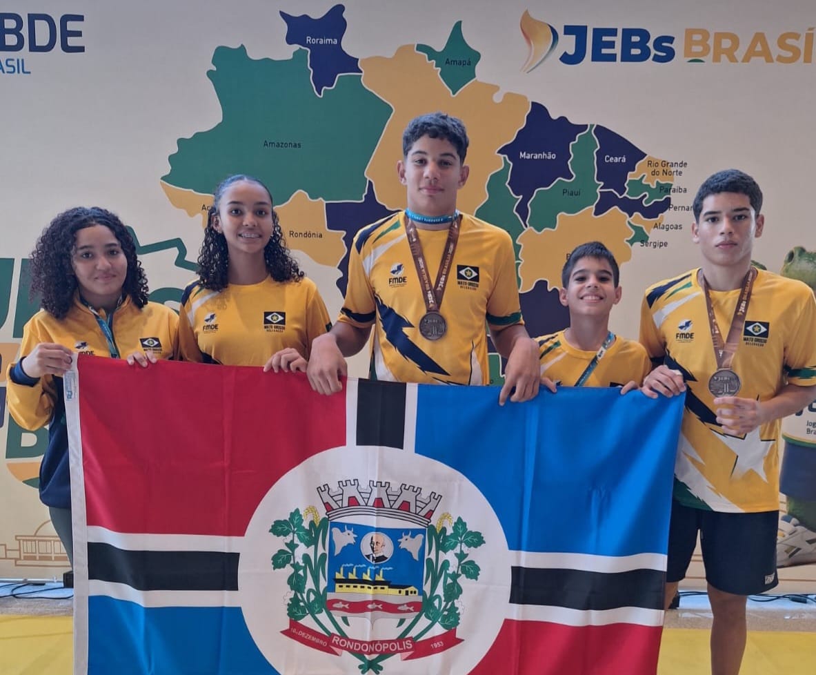 Rondonópolis conquista quatro medalhas nos Jogos Escolares Brasileiros Sub-14